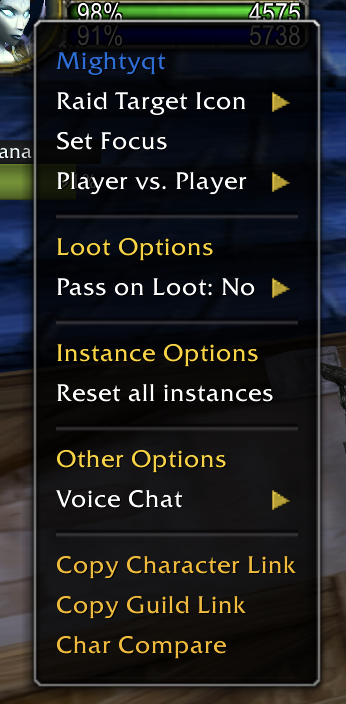 Addon context menu with EpicForge actions